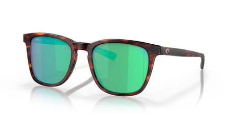 Costa del Mar Sullivan 06S2002 200206 52 Matte Tortoise / Green Lens Mirror 52 / Crystal / Plastic