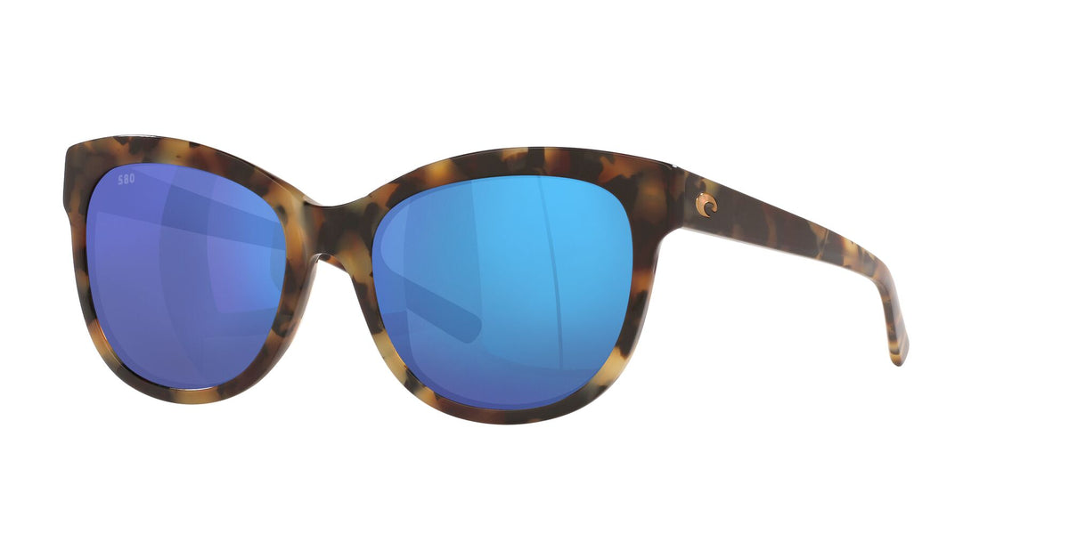 Costa del Mar Bimini 06S2004 200401 54 Shiny Vintage Tortoise / Blue Mirror 54 / Crystal / Plastic