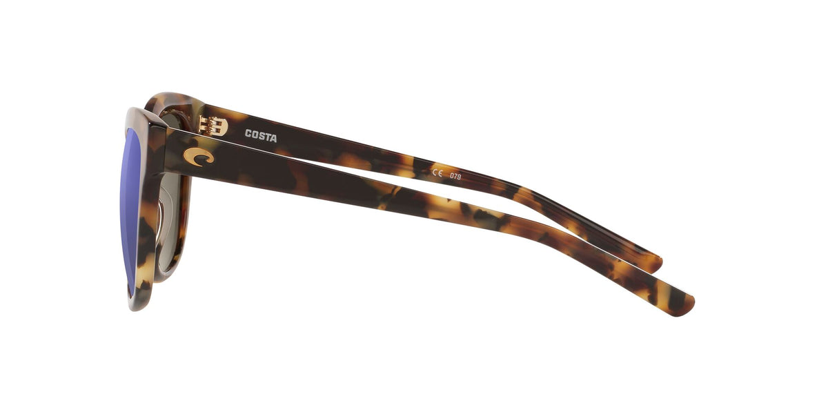 Costa del Mar Bimini 06S2004 200401 54 Shiny Vintage Tortoise / Blue Mirror 54 / Crystal / Plastic