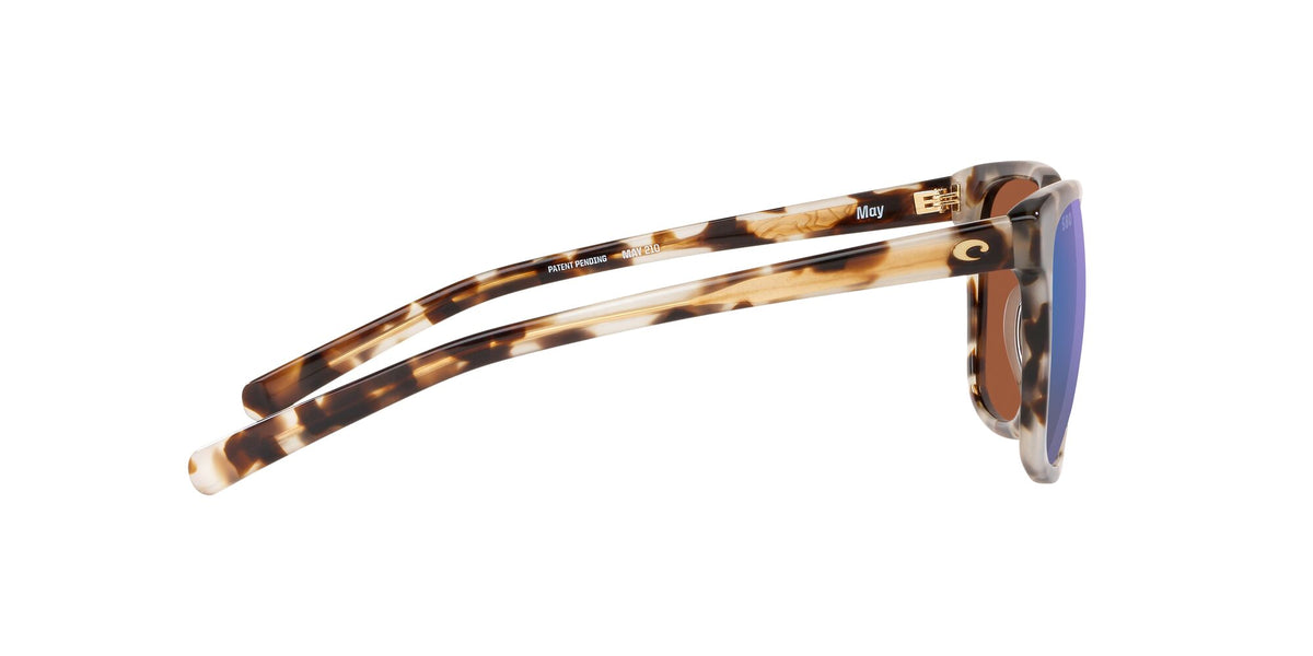 Costa del Mar May 06S2009 200910 57 Shiny Tiger Cowrie / Green Lens Mirror 57 / Crystal / Plastic