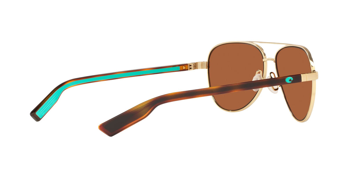 Costa del Mar Peli 06S4002 400202 57 Brushed Gold / Green Lens Mirror 57 / Plastic / Metal