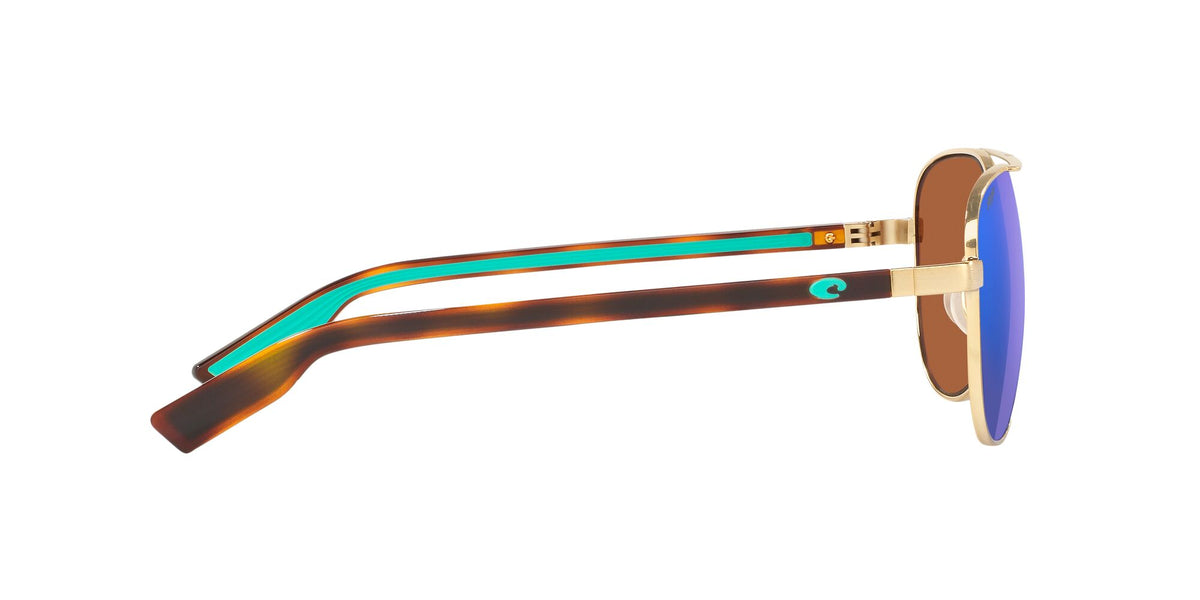 Costa del Mar Peli 06S4002 400202 57 Brushed Gold / Green Lens Mirror 57 / Plastic / Metal