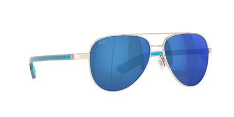 Costa Del Mar Peli 288 Shiny Silver / Polarised In Blue Mirror 580P 57 / Plastic / Metal