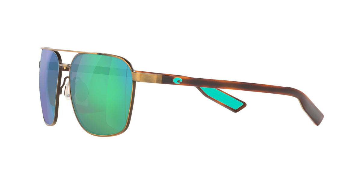 Costa Del Mar Wader 291 Antique Gold / Polarised In Green Mirror 580G 58 / Crystal / Metal