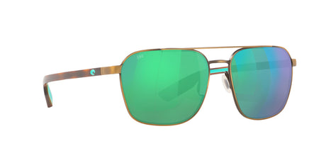 Costa Del Mar Wader 291 Antique Gold / Polarised In Green Mirror 580G 58 / Crystal / Metal