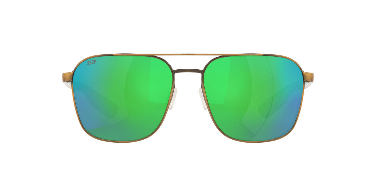 Costa Del Mar Wader 291 Antique Gold / Polarised In Green Mirror 580P 58 / Plastic / Metal