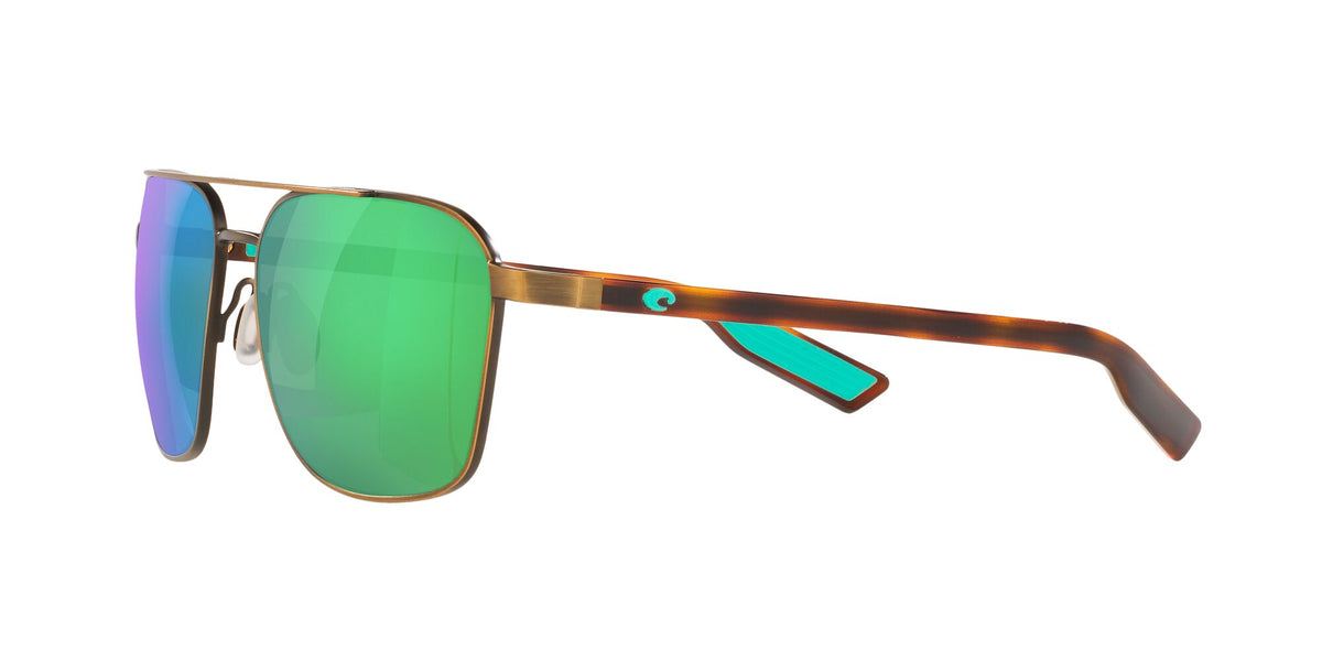 Costa Del Mar Wader 291 Antique Gold / Polarised In Green Mirror 580P 58 / Plastic / Metal