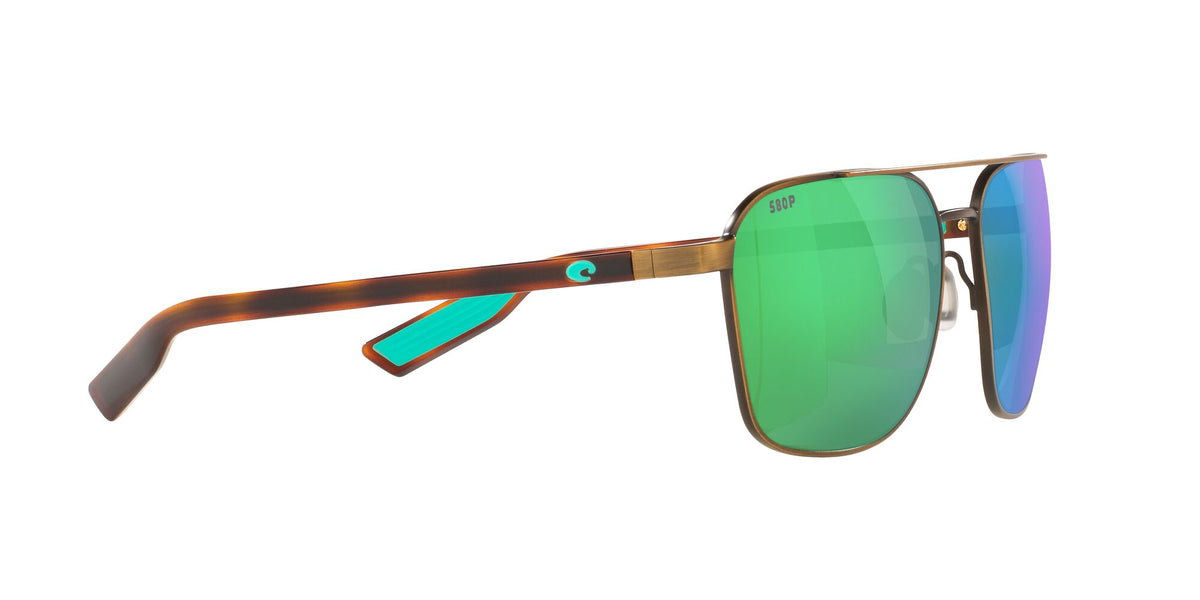 Costa Del Mar Wader 291 Antique Gold / Polarised In Green Mirror 580P 58 / Plastic / Metal