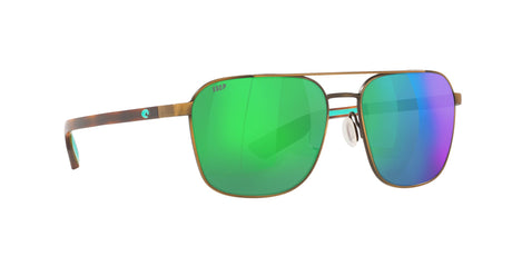 Costa Del Mar Wader 291 Antique Gold / Polarised In Green Mirror 580P 58 / Plastic / Metal