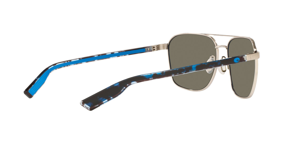 Costa del Mar Wader 06S4003 400303 58 Brushed Silver / Blue Mirror 58 / Crystal / Metal