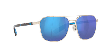 Costa del Mar Wader 06S4003 400303 58 Brushed Silver / Blue Mirror 58 / Crystal / Metal