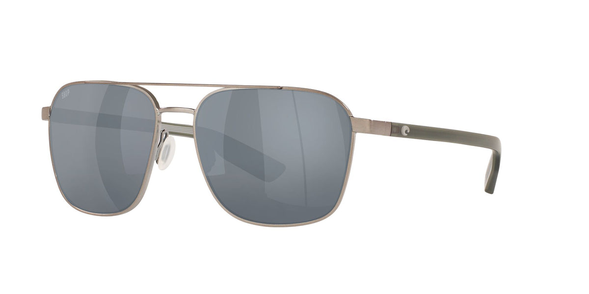 Costa del Mar Wader 06S4003 400318 58 Brushed Gunmetal / Gray Silver Mirror 58 / Plastic / Metal