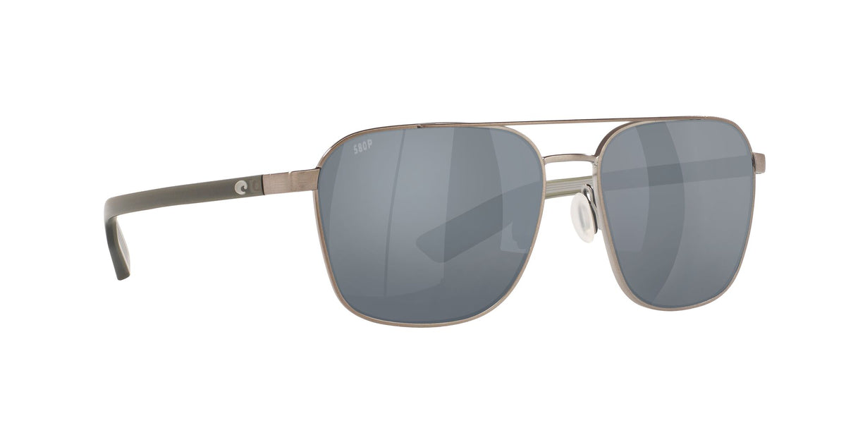 Costa del Mar Wader 06S4003 400318 58 Brushed Gunmetal / Gray Silver Mirror 58 / Plastic / Metal