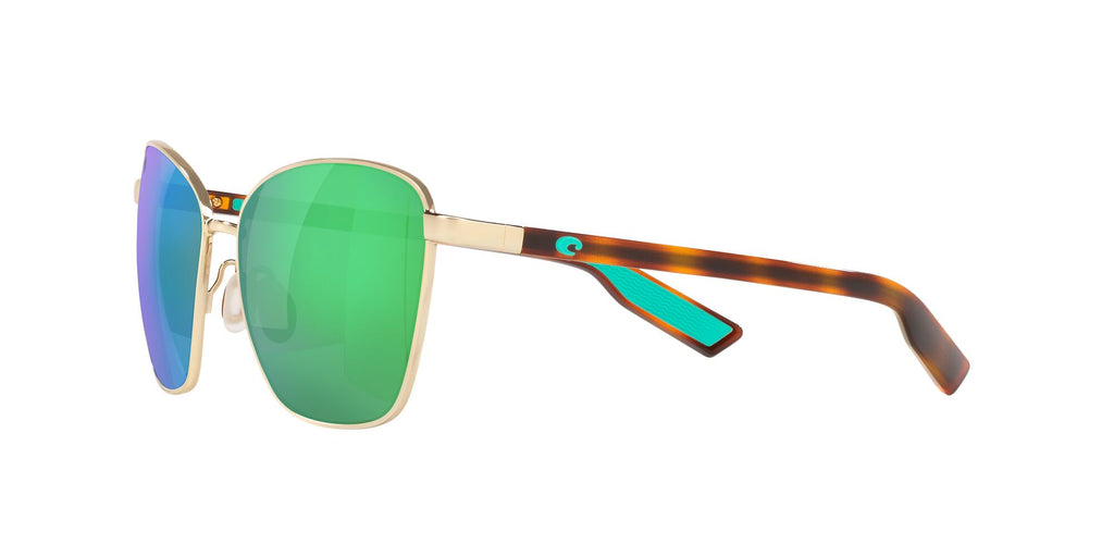 Costa Del Mar Paloma 296 Shiny Gold / Polarised In Green Mirror 580P 58 / Plastic / Metal