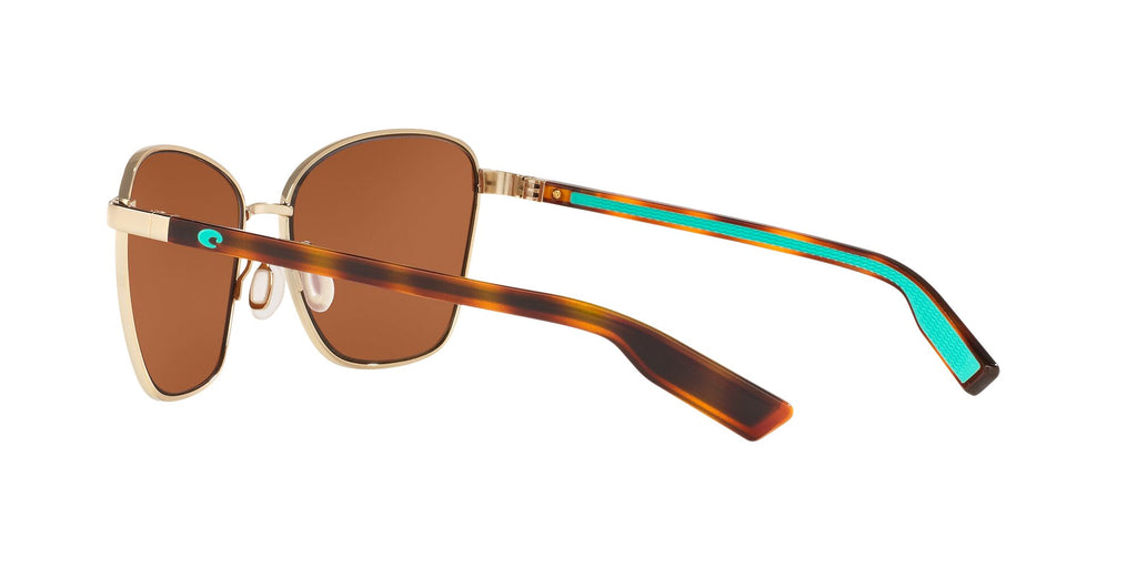 Costa Del Mar Paloma 296 Shiny Gold / Polarised In Green Mirror 580P 58 / Plastic / Metal