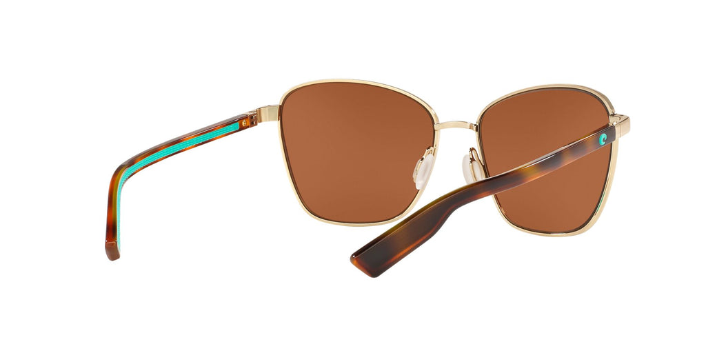 Costa Del Mar Paloma 296 Shiny Gold / Polarised In Green Mirror 580P 58 / Plastic / Metal