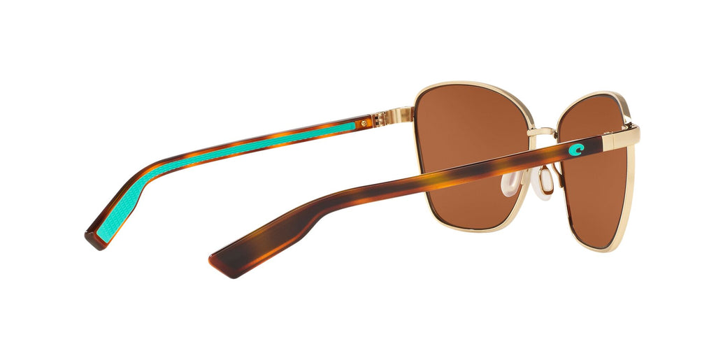 Costa Del Mar Paloma 296 Shiny Gold / Polarised In Green Mirror 580P 58 / Plastic / Metal
