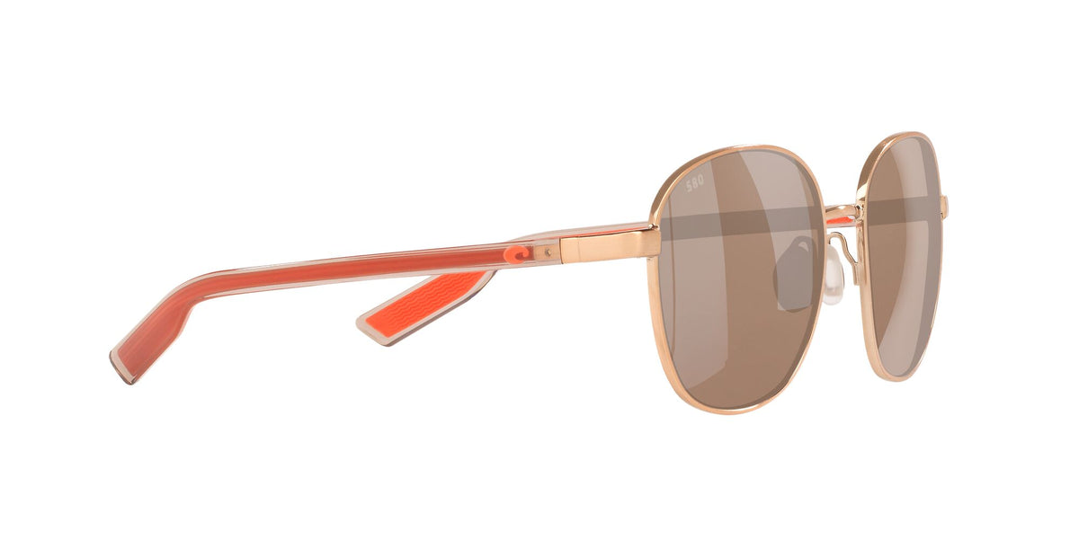 6S 4005 Costa Del Mar Egret Brushed Rose Gold / Copper Silver Mirror 55 55 / Crystal / Metal