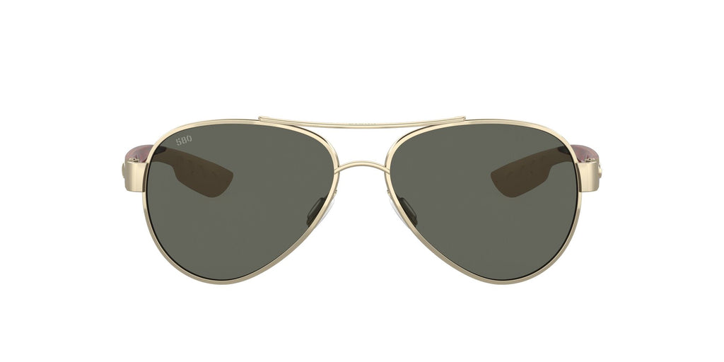 Costa Del Mar Loreto 64 Rose Gold / Polarised In Gray 580G 56 / Crystal / Metal