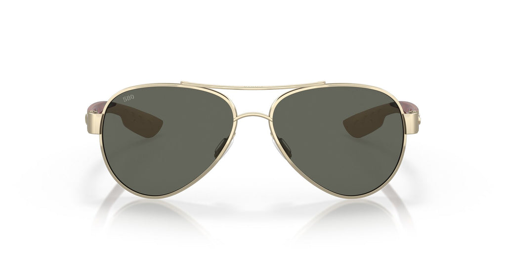 Costa Del Mar Loreto 64 Rose Gold / Polarised In Gray 580G 56 / Crystal / Metal