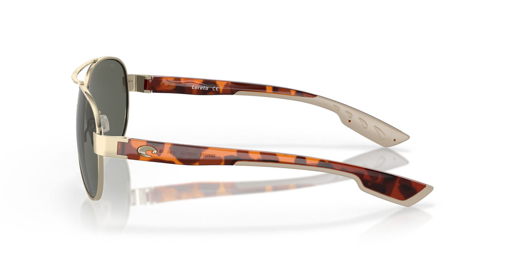 Costa Del Mar Loreto 64 Rose Gold / Polarised In Gray 580G 56 / Crystal / Metal