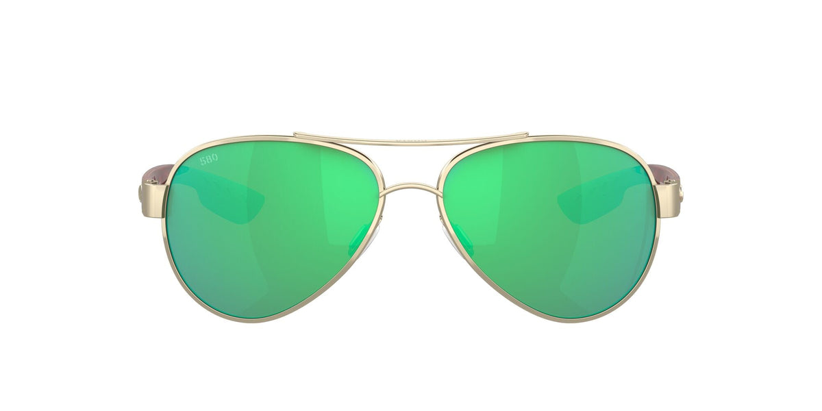 Costa del Mar Loreto 06S4006 400622 56 Rose Gold / Green Lens Mirror - Blue Star Eyewear