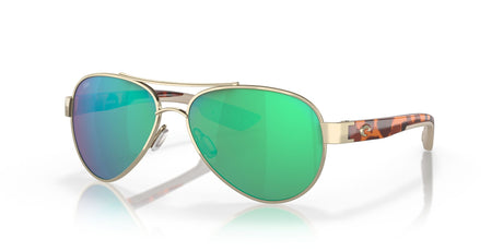 Costa del Mar Loreto 06S4006 400622 56 Rose Gold / Green Lens Mirror 56 / Crystal / Metal