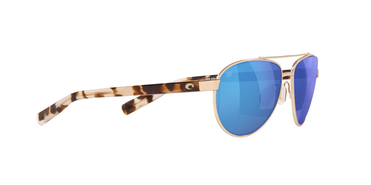 Costa del Mar Fernandina 06S4007 400704 57 Brushed Gold / Blue Mirror 57 / Crystal / Metal