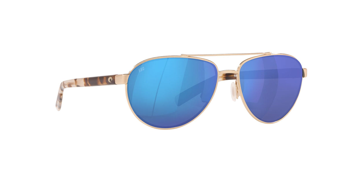 Costa del Mar Fernandina 06S4007 400704 57 Brushed Gold / Blue Mirror 57 / Crystal / Metal