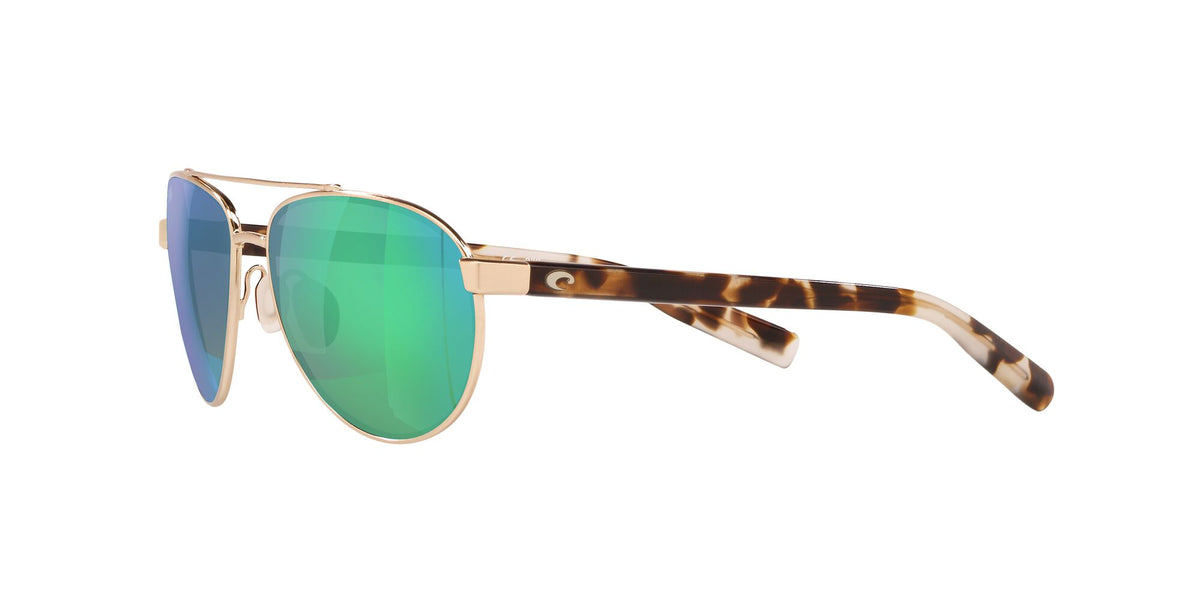 Costa Del Mar Fernandina 226 Brushed Gold / Polarised In Green Mirror 580G 57 / Crystal / Metal