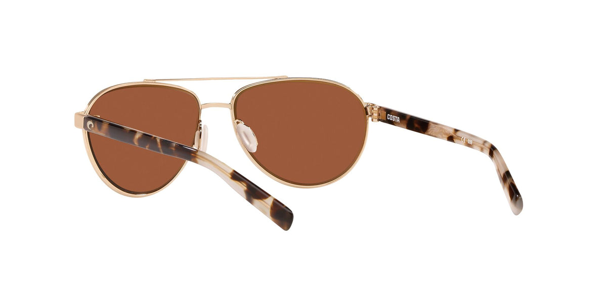 Costa Del Mar Fernandina 226 Brushed Gold / Polarised In Green Mirror 580G 57 / Crystal / Metal
