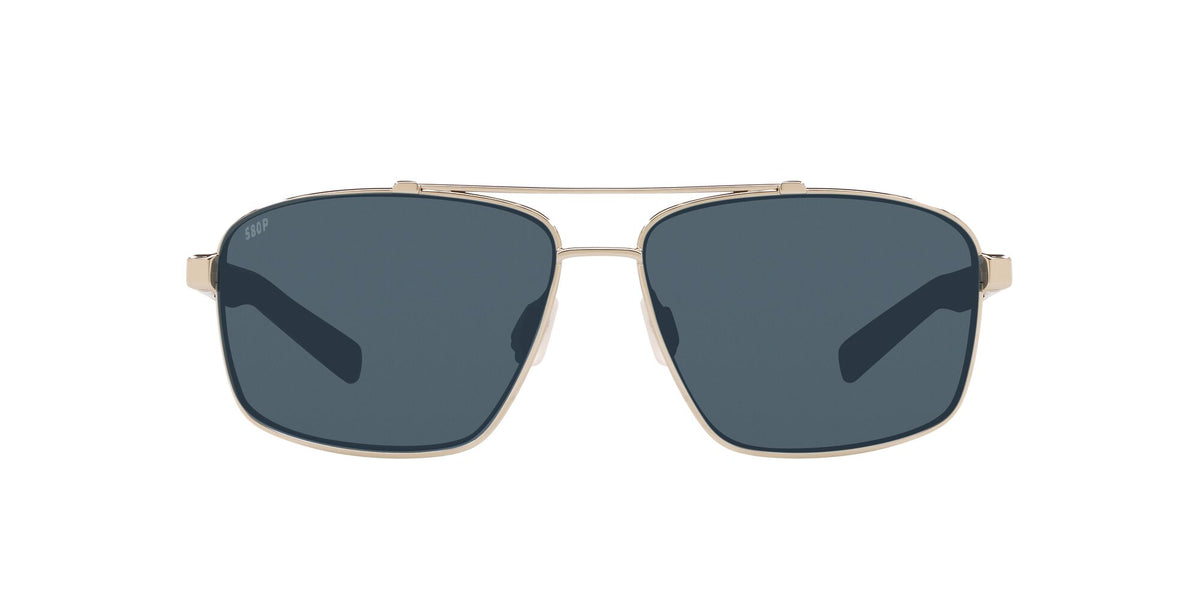 Costa Del Mar Flagler 18 Shiny Silver / Polarised In Gray 580P 62 / Plastic / Metal