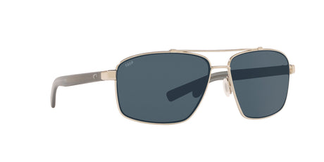 Costa Del Mar Flagler 18 Shiny Silver / Polarised In Gray 580P 62 / Plastic / Metal