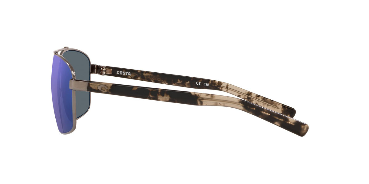 Costa Del Mar Flagler 186 Brushed Gunmetal / Polarised In Blue Mirror 580P 62 / Plastic / Metal