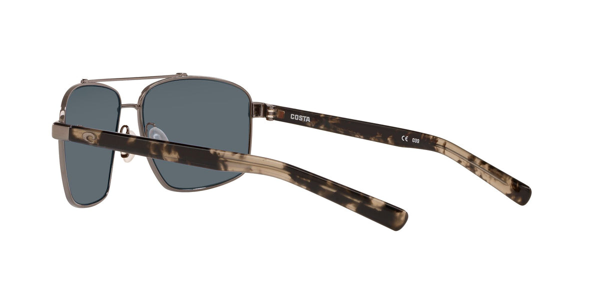 Costa Del Mar Flagler 186 Brushed Gunmetal / Polarised In Blue Mirror 580P 62 / Plastic / Metal