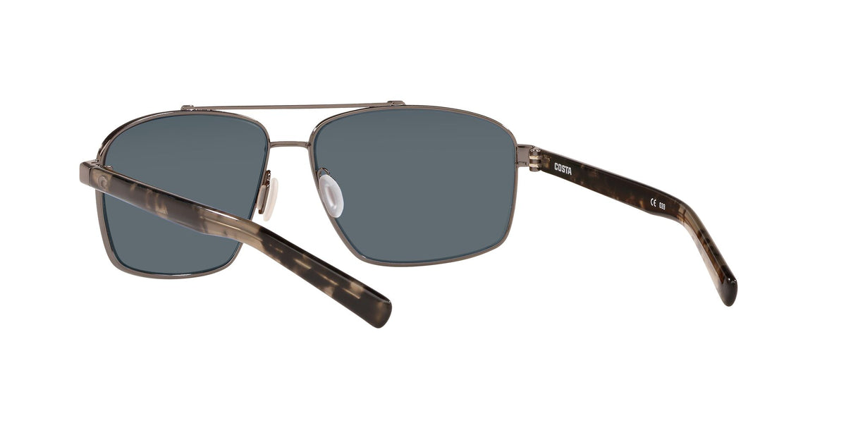 Costa Del Mar Flagler 186 Brushed Gunmetal / Polarised In Blue Mirror 580P 62 / Plastic / Metal