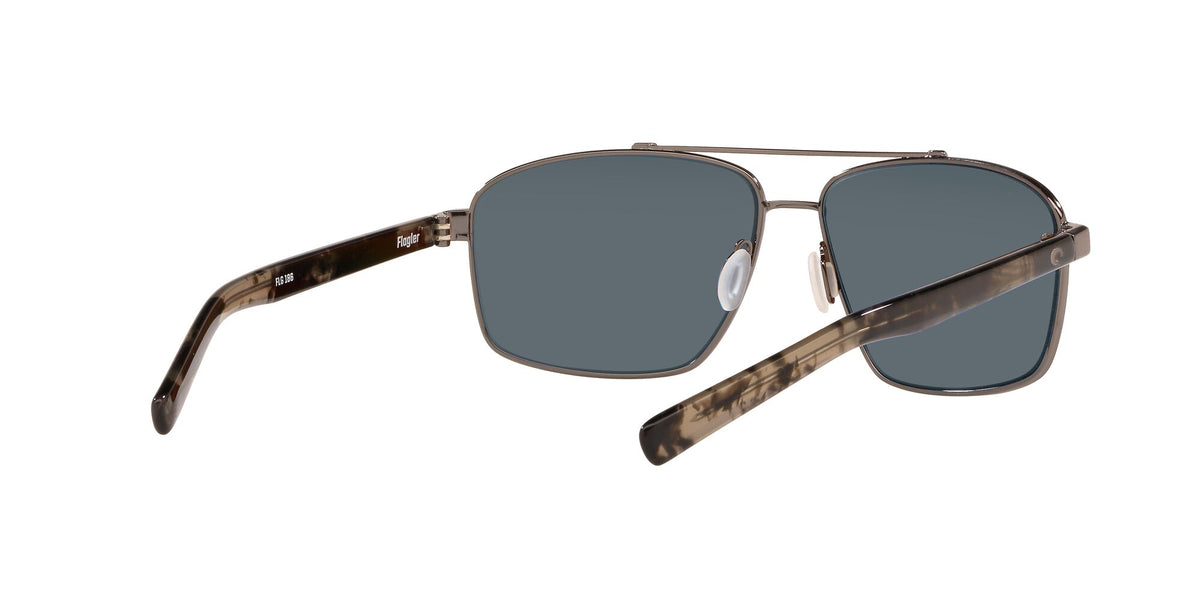 Costa Del Mar Flagler 186 Brushed Gunmetal / Polarised In Blue Mirror 580P 62 / Plastic / Metal