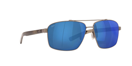 Costa Del Mar Flagler 186 Brushed Gunmetal / Polarised In Blue Mirror 580P 62 / Plastic / Metal