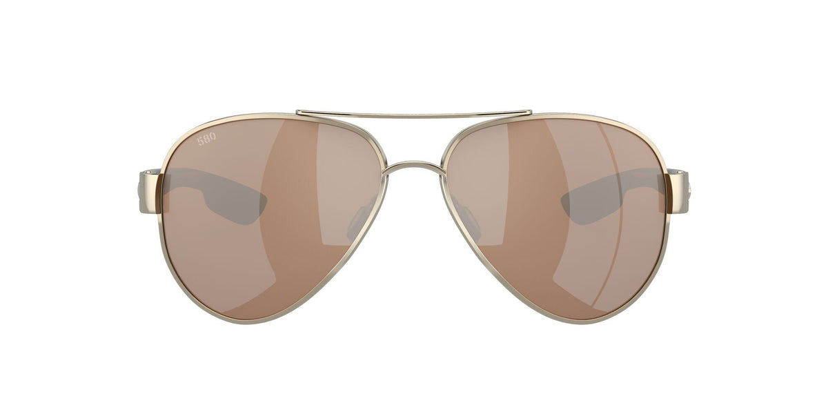 Costa Del Mar South Point 84 Rose Gold / Polarised In Copper Silver Mirror 580G - Blue Star Eyewear