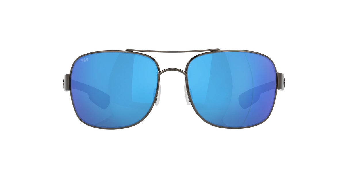Costa Del Mar Cocos 74 Gunmetal / Polarised In Blue Mirror 580G 59 / Crystal / Metal