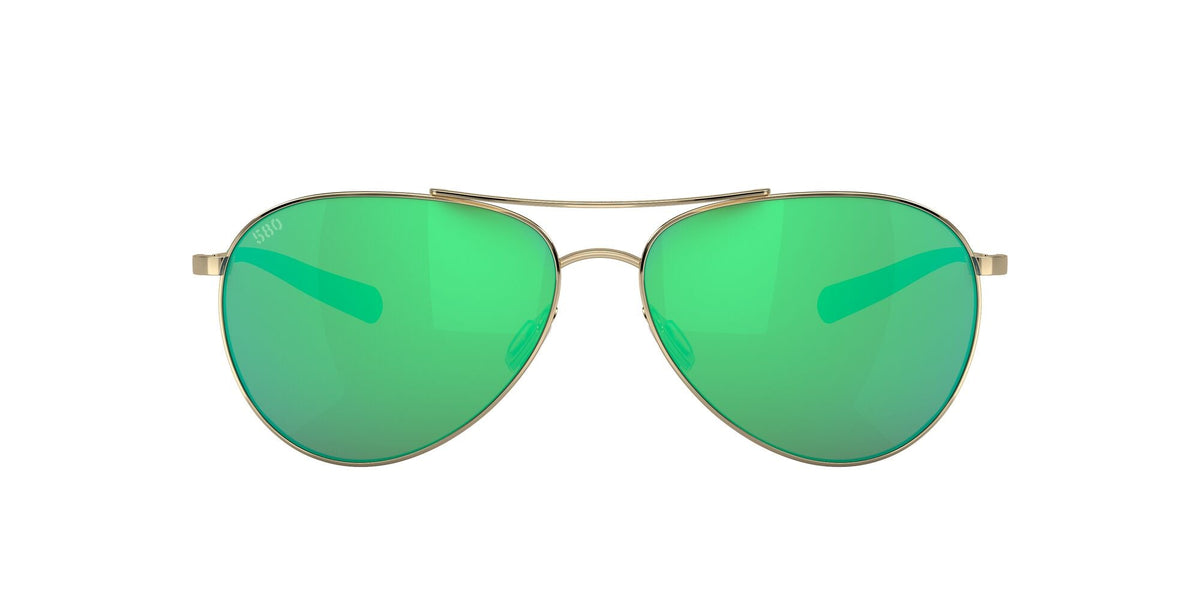 Costa del Mar Piper 06S6003 600311 58 Shiny Gold / Green Lens Mirror - Blue Star Eyewear