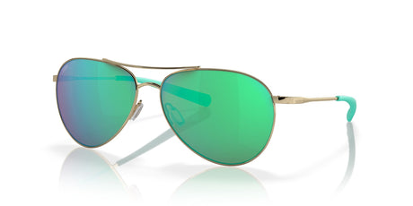 Costa del Mar Piper 06S6003 600311 58 Shiny Gold / Green Lens Mirror 58 / Crystal / Titanium