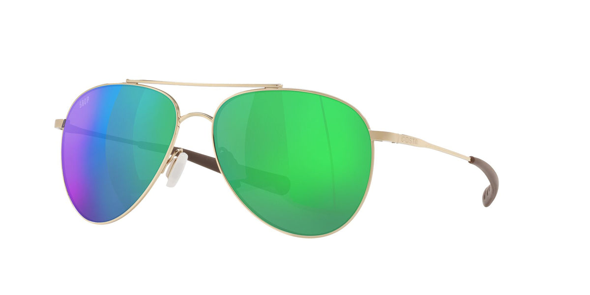 Costa Del Mar Cook 126 Gold / Polarised In Green Mirror 580P 60 / Plastic / Titanium