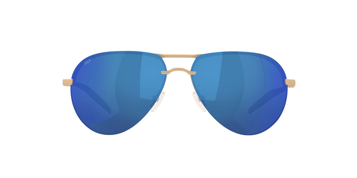 Costa del Mar Helo 06S6006 600608 61 Matte Champagne / Blue Mirror 61 / Plastic / Titanium