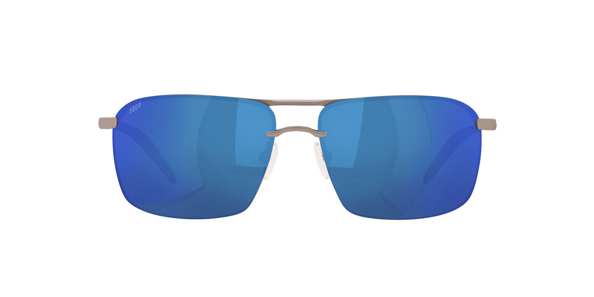 Costa del Mar Skimmer 06S6008 600805 62 Matte Silver / Blue Mirror 62 / Plastic / Titanium