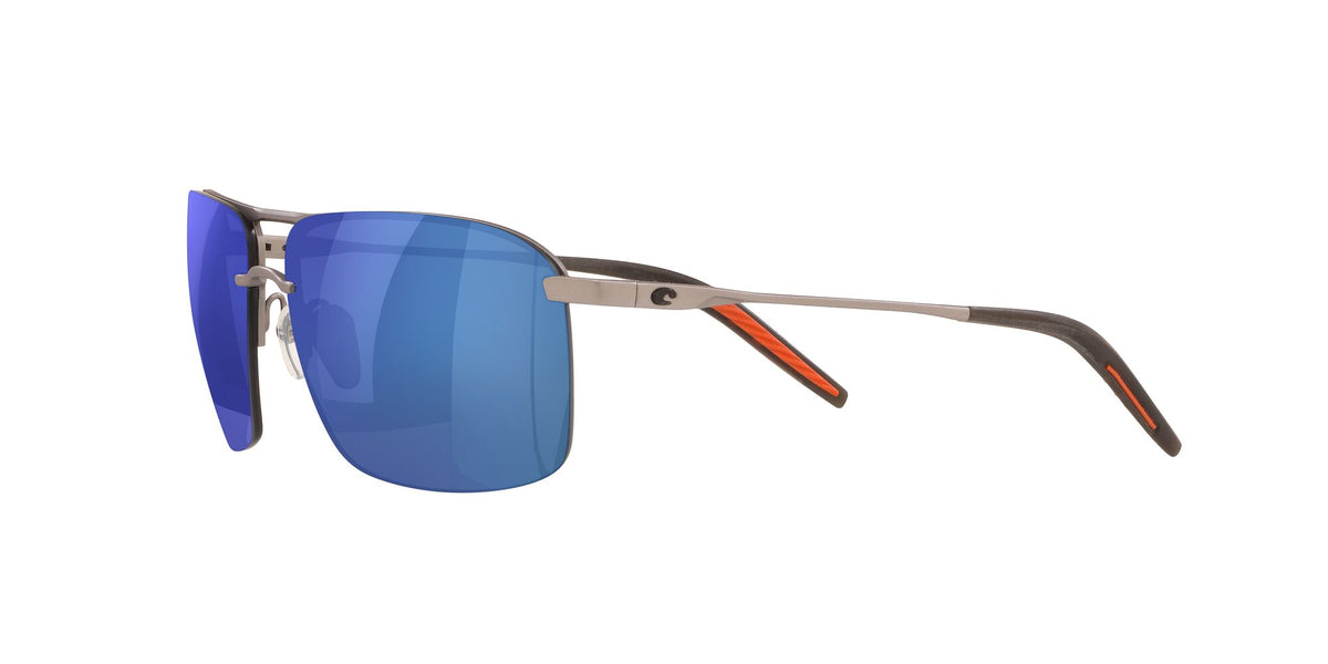 Costa del Mar Skimmer 06S6008 600805 62 Matte Silver / Blue Mirror 62 / Plastic / Titanium
