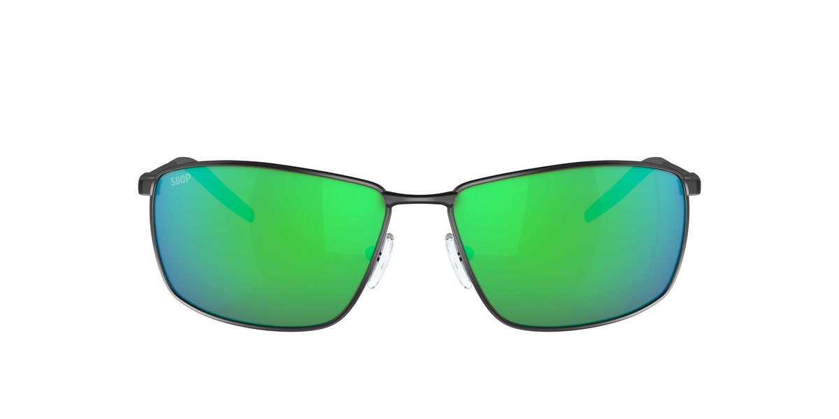 Costa del Mar Turret 06S6009 600903 63 Matte Black / Green Lens Mirror - Blue Star Eyewear