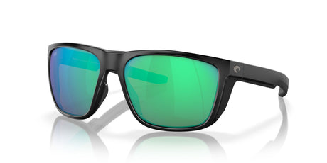 Costa del Mar Ferg 06S9002 900201 59 Matte Black / Green Lens Mirror 59 / Lightwave Glass / Injected / Molded