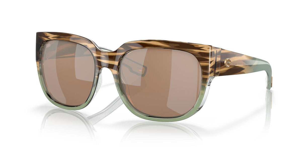 Costa del Mar Waterwoman 2 06S9004 900408 58 Shiny Ocean Jade / Copper Silver Mirror 58 / Lightwave Glass / Injected / Injected
