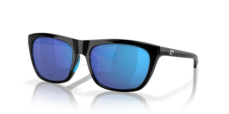 6S 9005 Costa Del Mar Cheeca Shiny Black / Blue Mirror 57 57 / Crystal / Plastic